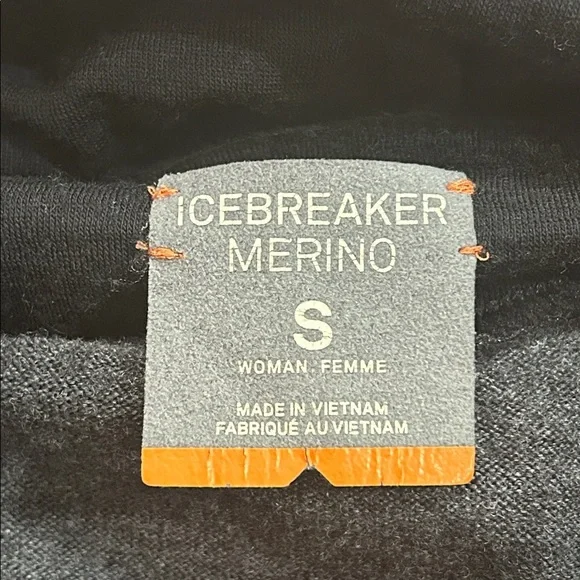 Icebreaker Merino Wool Cowl Neck Coziest Sweater in Charcoal Gray - Small - Picture 9 of 9